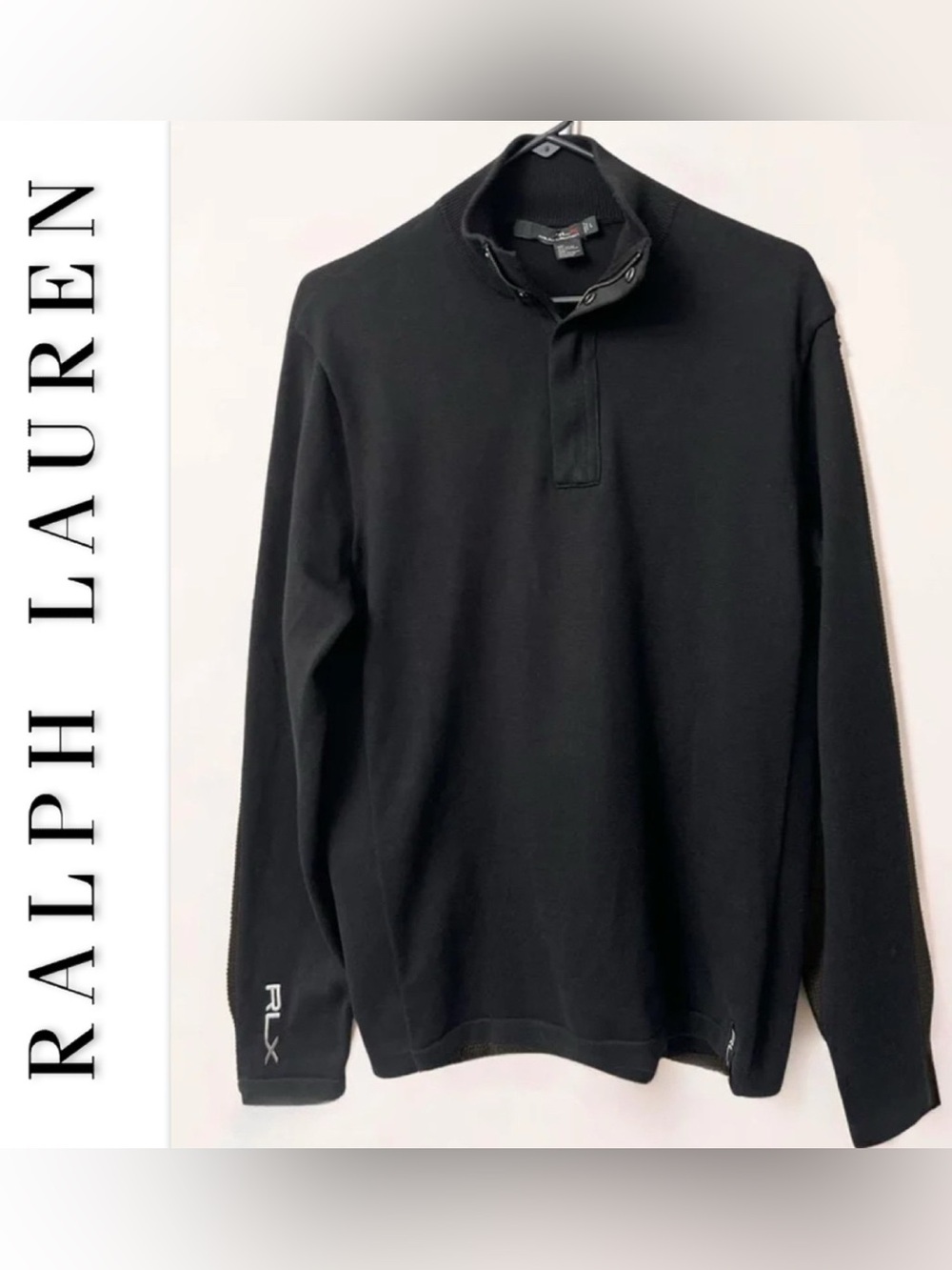 Ralph Lauren RLX Black Quarter-Zip Performance Pullover
